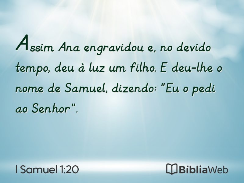 I Samuel 1:20 em imagem para compartilhar