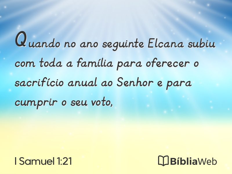 I Samuel 1:21 em imagem para compartilhar
