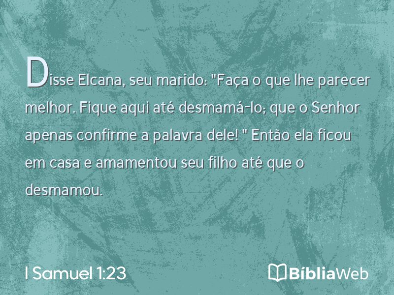 I Samuel 1:23 em imagem para compartilhar