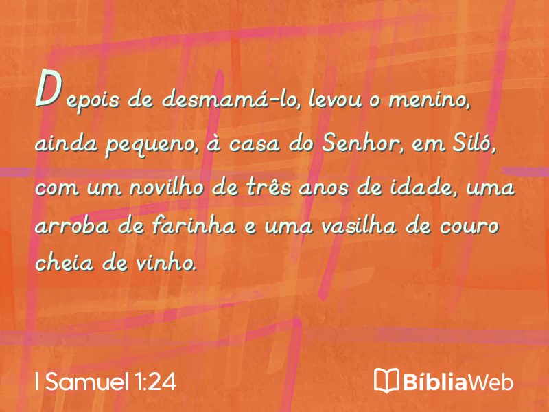 I Samuel 1:24 em imagem para compartilhar