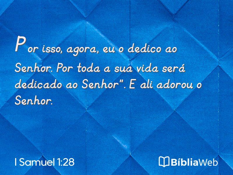 I Samuel 1:28 em imagem para compartilhar