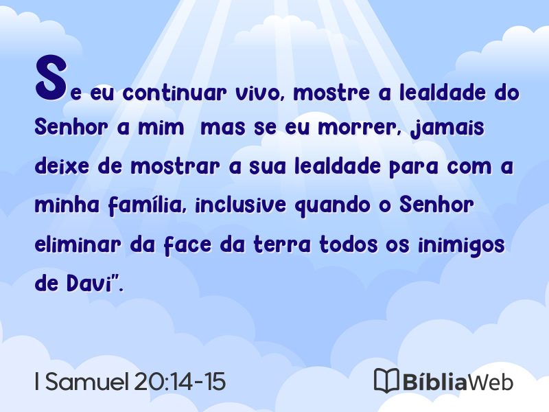 I Samuel 20:14-15 em imagem para compartilhar