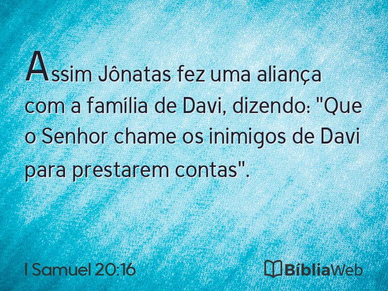 I Samuel 20:16 em imagem para compartilhar