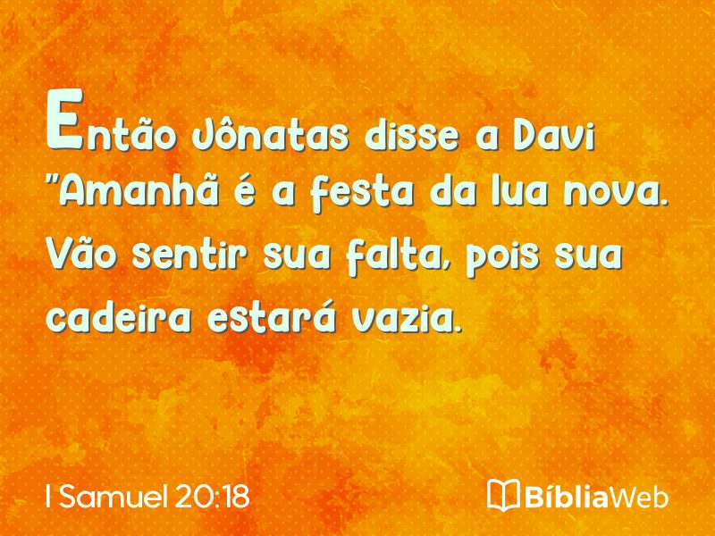 I Samuel 20:18 em imagem para compartilhar