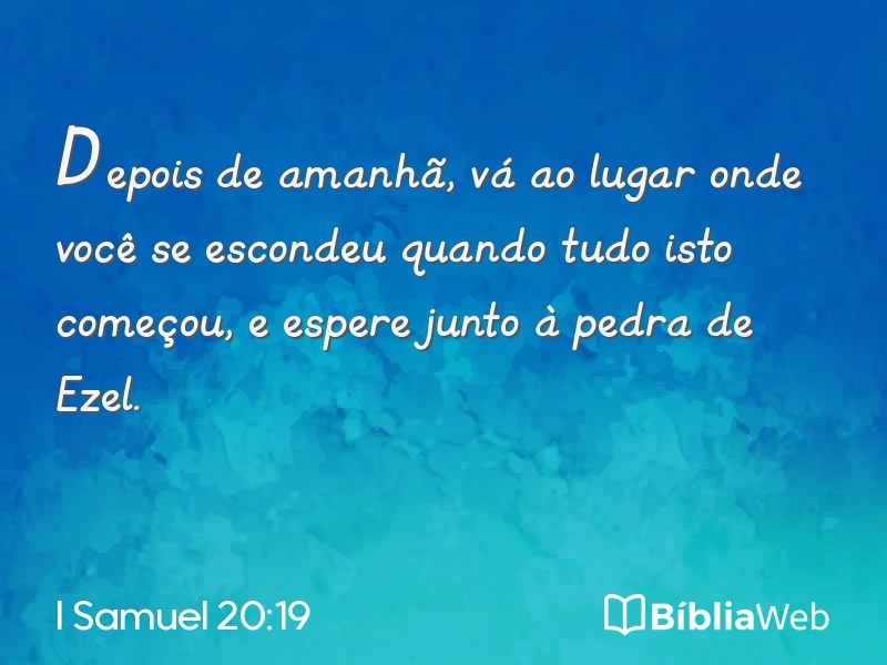 I Samuel 20:19 em imagem para compartilhar