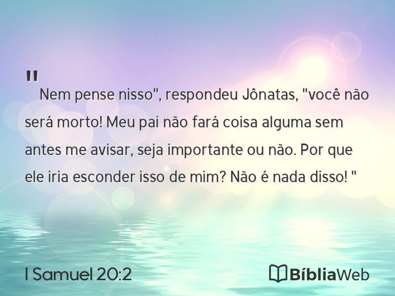I Samuel 20:2 em imagem para compartilhar