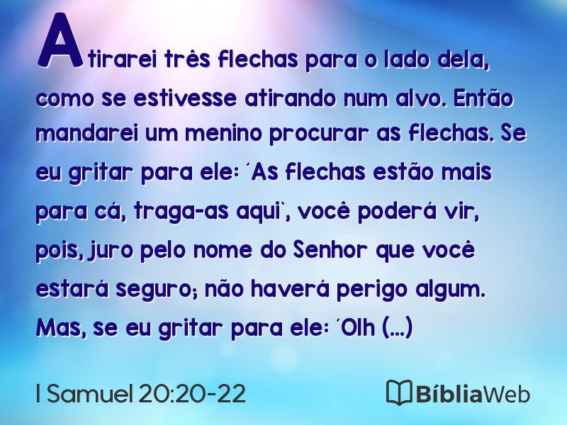 I Samuel 20:20-22 em imagem para compartilhar