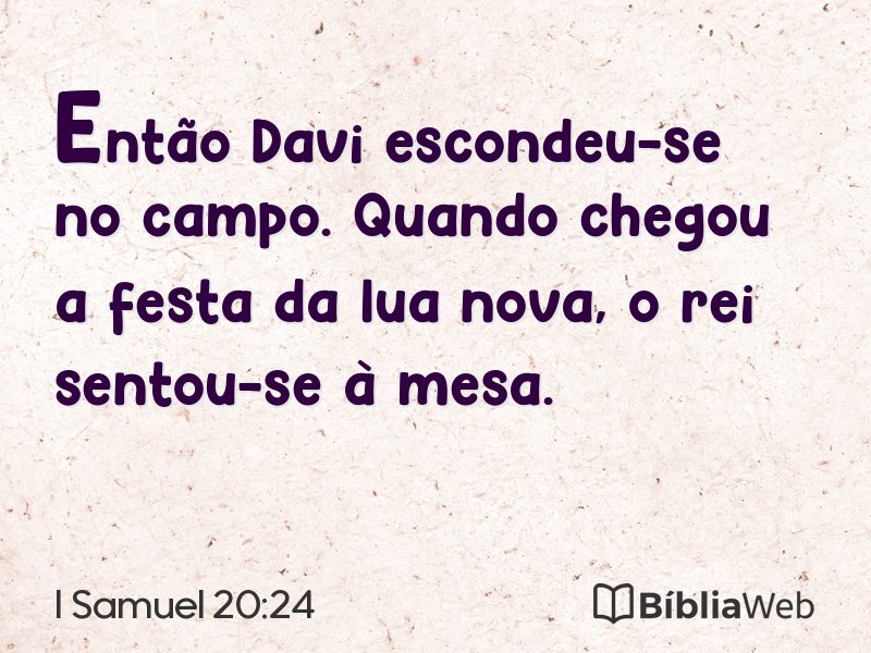 I Samuel 20:24 em imagem para compartilhar