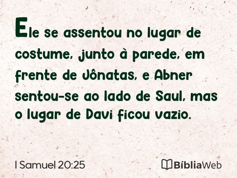I Samuel 20:25 em imagem para compartilhar