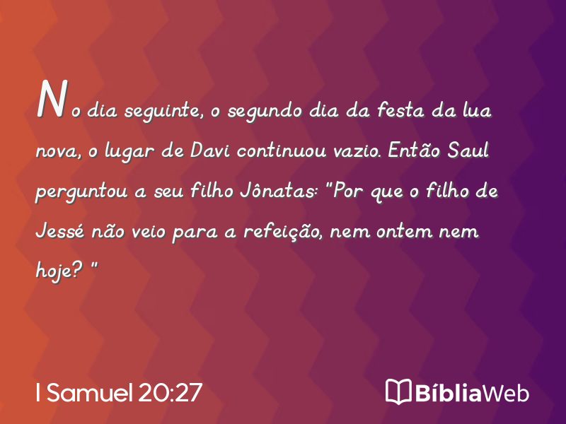 I Samuel 20:27 em imagem para compartilhar