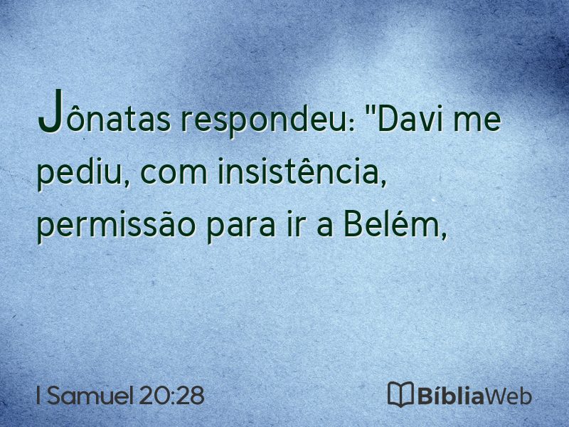 I Samuel 20:28 em imagem para compartilhar