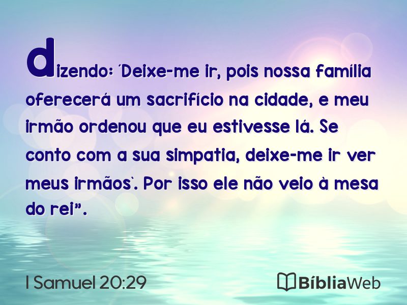 I Samuel 20:29 em imagem para compartilhar