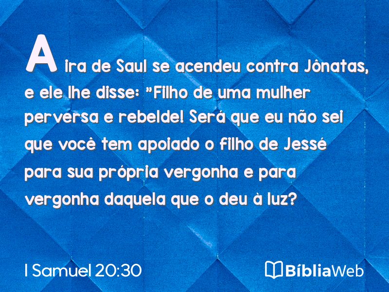 I Samuel 20:30 em imagem para compartilhar