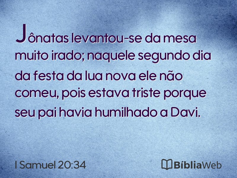 I Samuel 20:34 em imagem para compartilhar