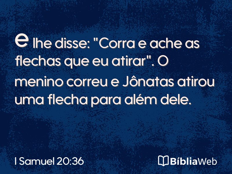 I Samuel 20:36 em imagem para compartilhar