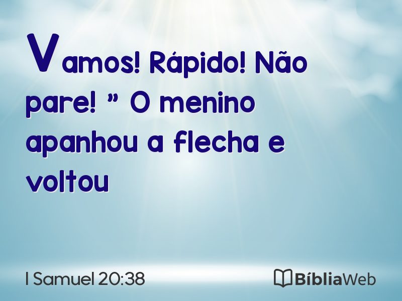 I Samuel 20:38 em imagem para compartilhar