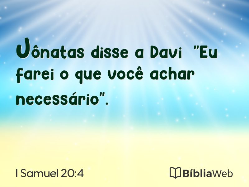 I Samuel 20:4 em imagem para compartilhar
