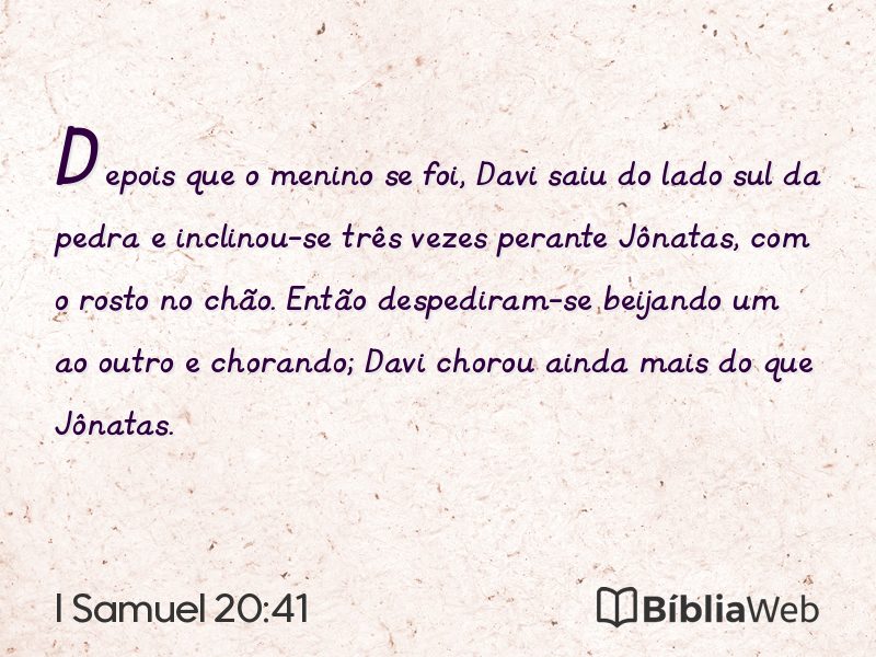 I Samuel 20:41 em imagem para compartilhar