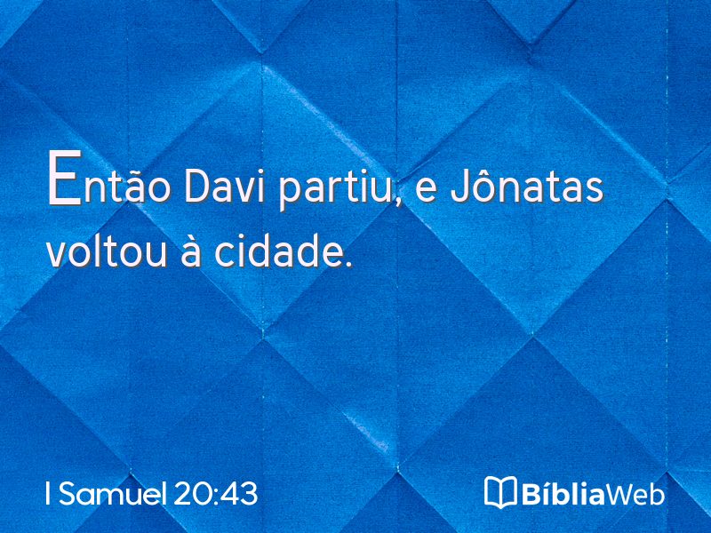 I Samuel 20:43 em imagem para compartilhar