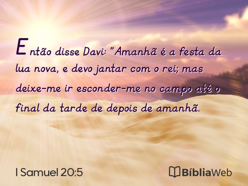 I Samuel 20:5 em imagem para compartilhar