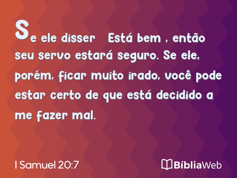 I Samuel 20:7 em imagem para compartilhar