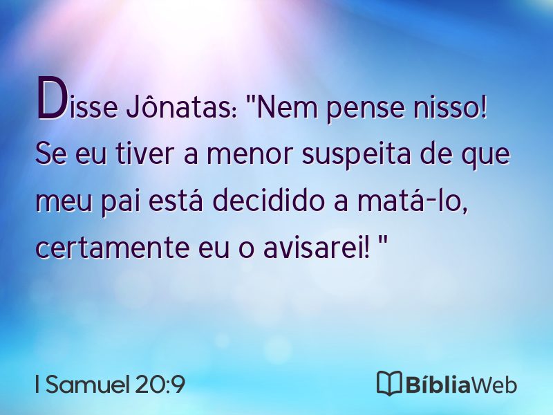 I Samuel 20:9 em imagem para compartilhar