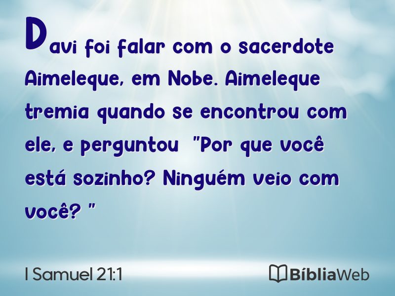 I Samuel 21:1 em imagem para compartilhar