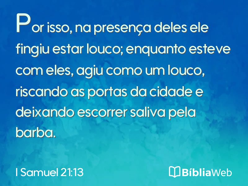 I Samuel 21:13 em imagem para compartilhar