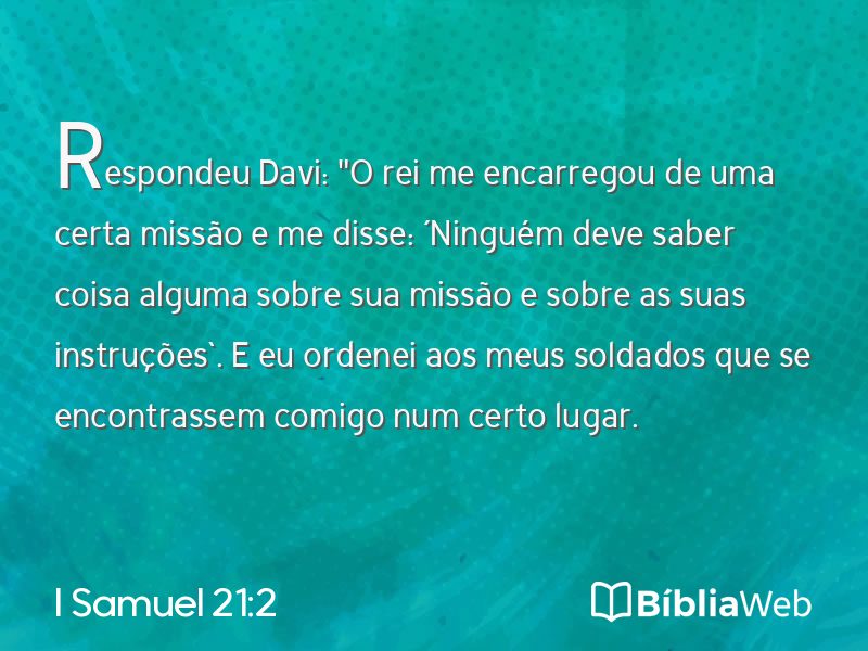 I Samuel 21:2 em imagem para compartilhar