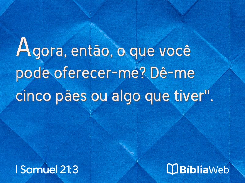 I Samuel 21:3 em imagem para compartilhar