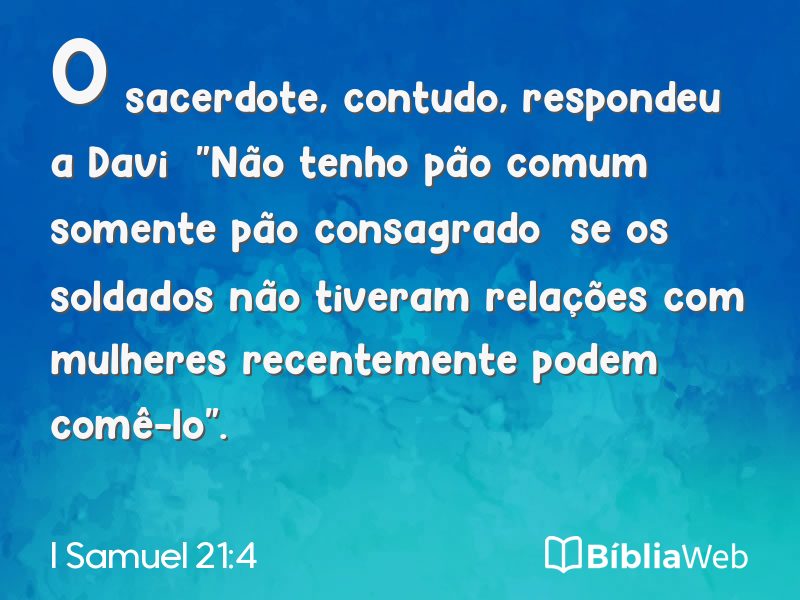 I Samuel 21:4 em imagem para compartilhar