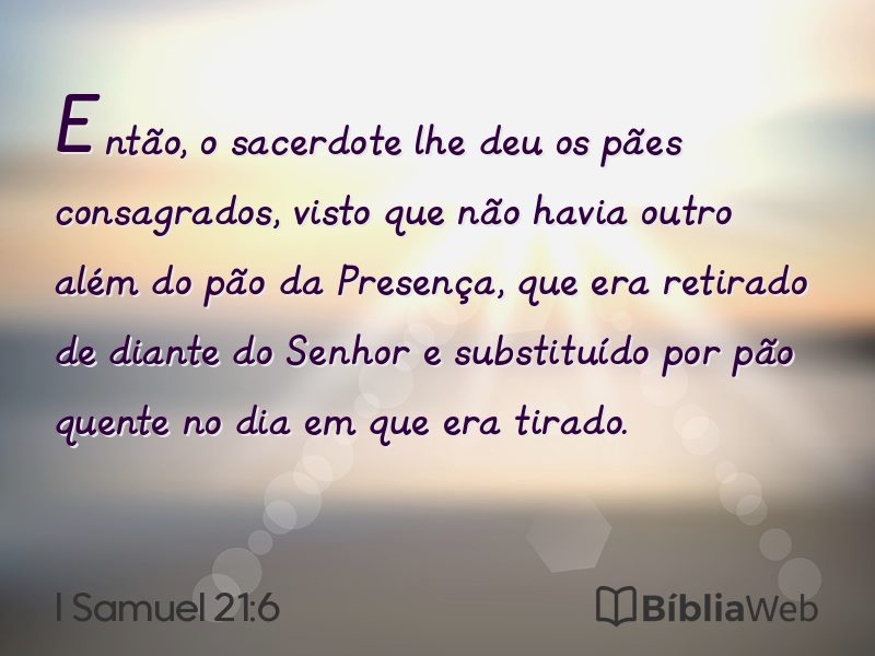 I Samuel 21:6 em imagem para compartilhar