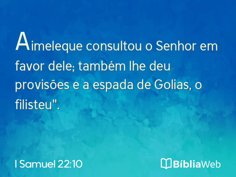 I Samuel 22:10 em imagem para compartilhar