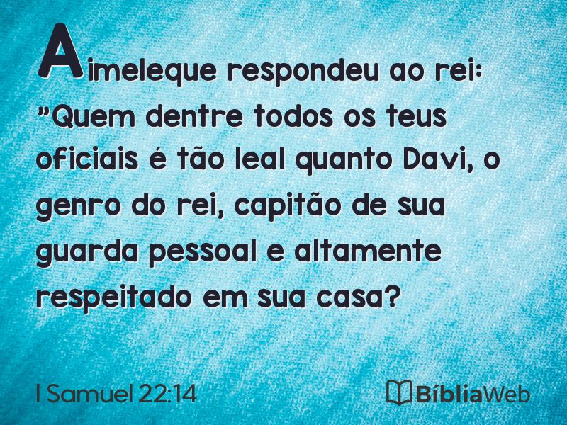 I Samuel 22:14 em imagem para compartilhar