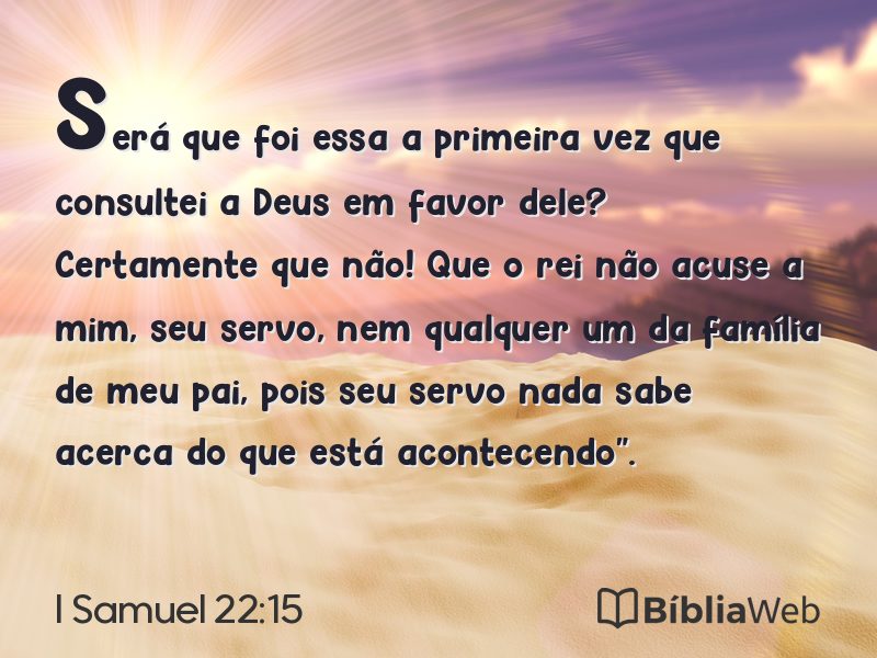 I Samuel 22:15 em imagem para compartilhar
