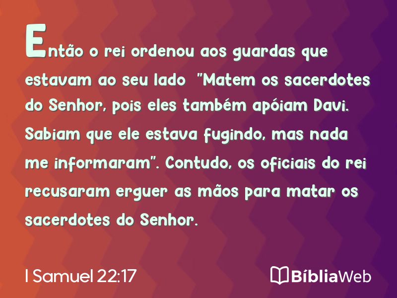 I Samuel 22:17 em imagem para compartilhar