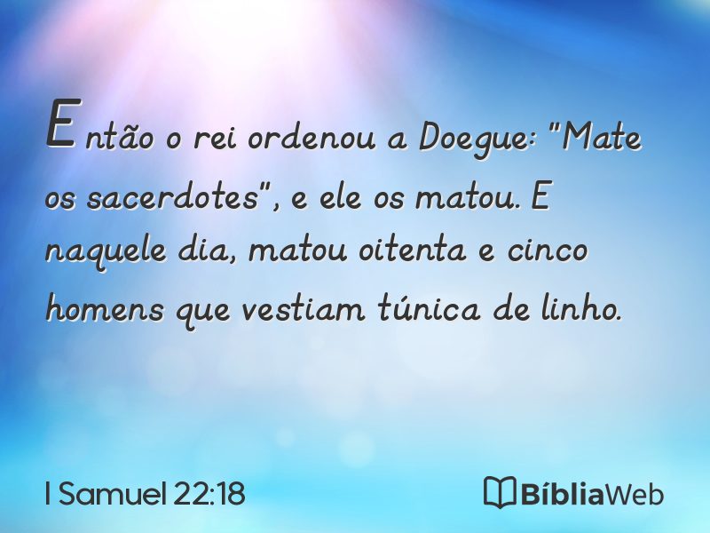 I Samuel 22:18 em imagem para compartilhar