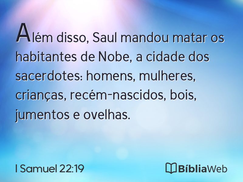 I Samuel 22:19 em imagem para compartilhar