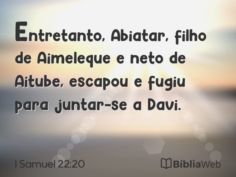I Samuel 22:20 em imagem para compartilhar