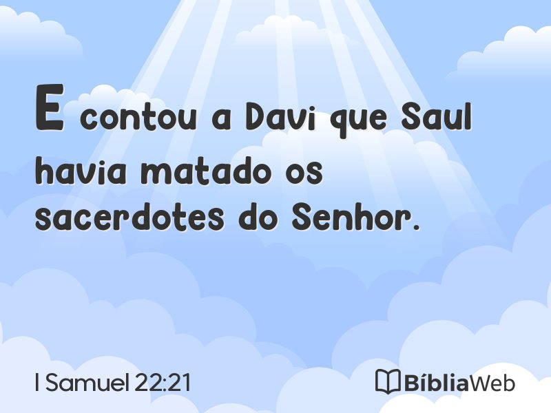 I Samuel 22:21 em imagem para compartilhar