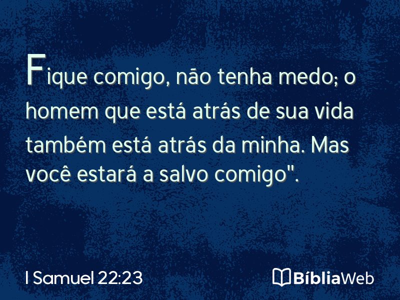 I Samuel 22:23 em imagem para compartilhar