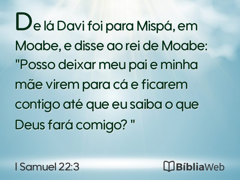 I Samuel 22:3 em imagem para compartilhar