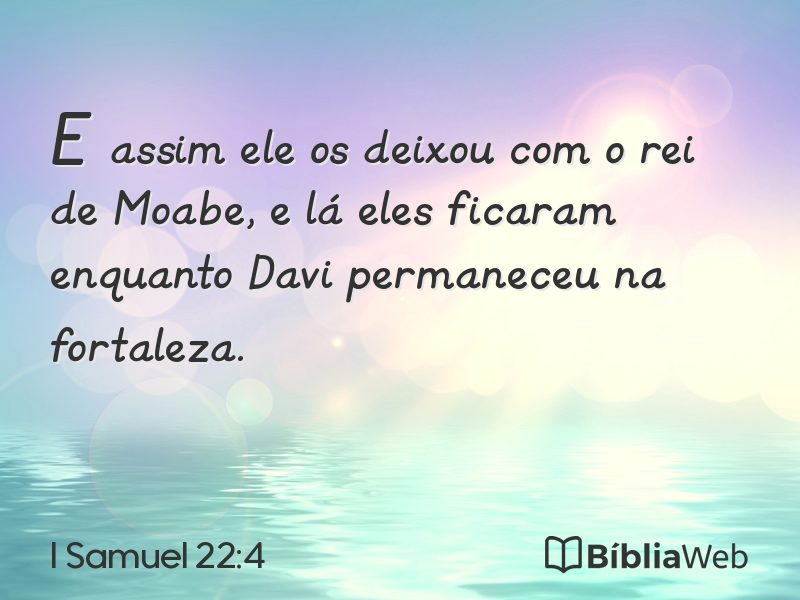 I Samuel 22:4 em imagem para compartilhar