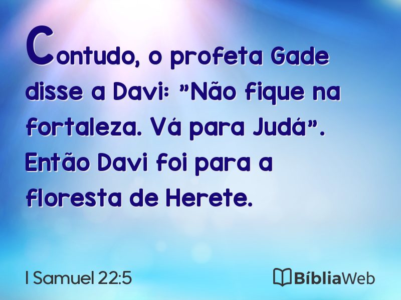 I Samuel 22:5 em imagem para compartilhar