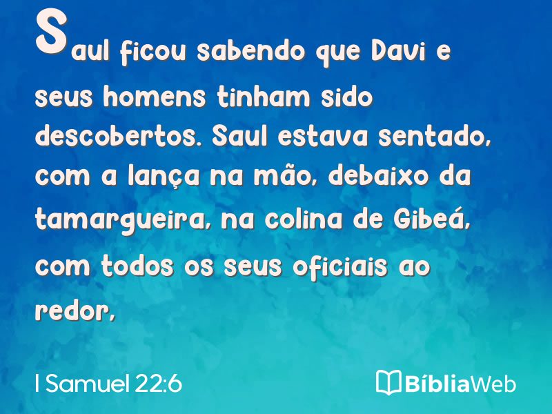 I Samuel 22:6 em imagem para compartilhar
