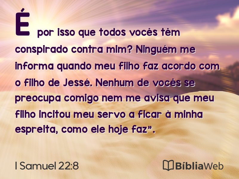 I Samuel 22:8 em imagem para compartilhar