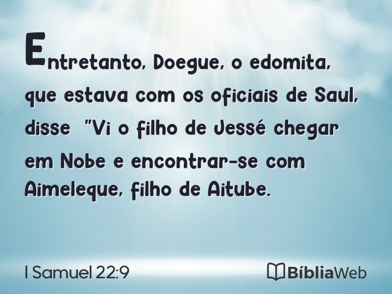 I Samuel 22:9 em imagem para compartilhar