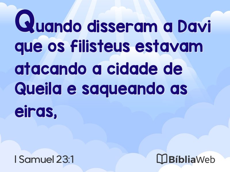 I Samuel 23:1 em imagem para compartilhar