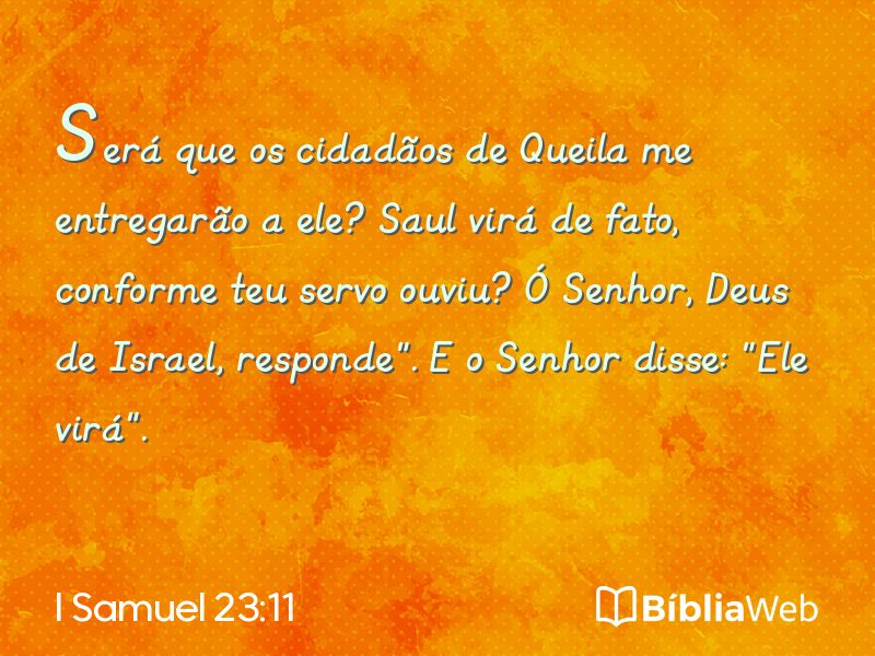 I Samuel 23:11 em imagem para compartilhar