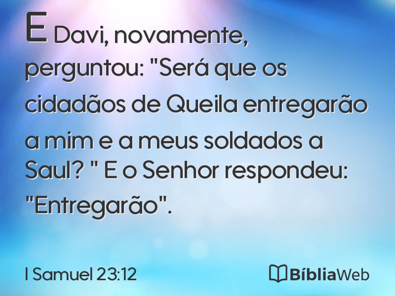 I Samuel 23:12 em imagem para compartilhar